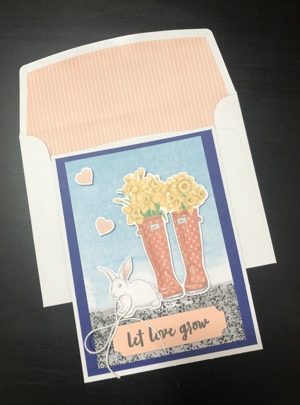 Sample card from No Matter the Weather Card Kit instruction booklet