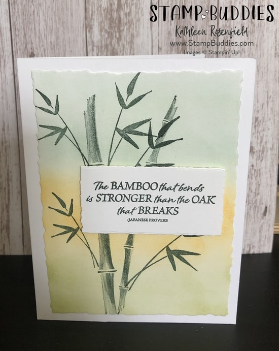 Card using Bamboo Beauty stamp set