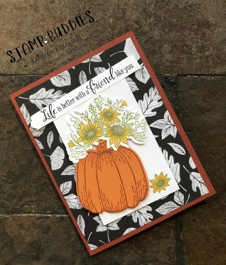 Flower on Pumpkin Card.
