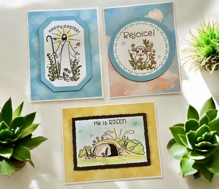 A variety of Easter cards.