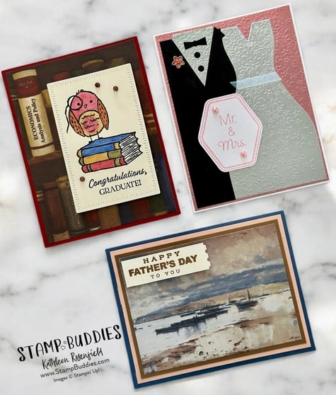 Father’s Day, Graduation and Wedding cards.